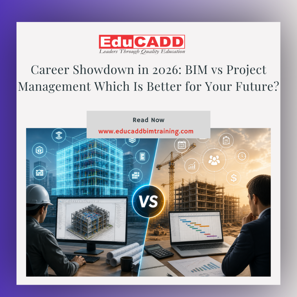 BIM vs project management career comparison showing roles, salary growth, and differences in construction and management fields